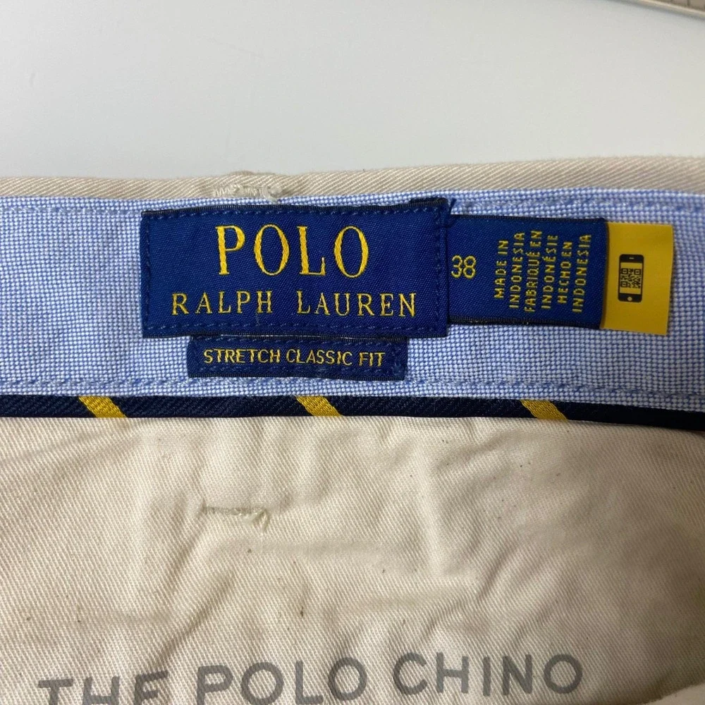 Polo Ralph Lauren Mens 38 Beige Chino Shorts NEW Stretch Classic Fit 9